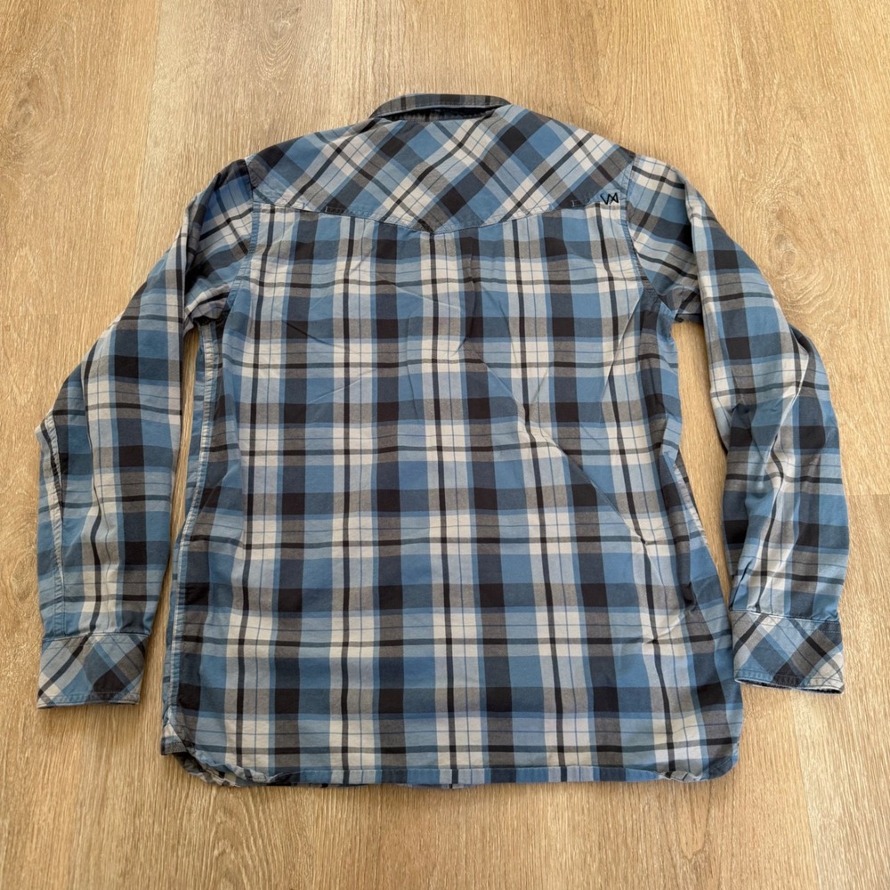 5.11 Tactical Plaid Snap Button Shirt Men Medium Blue Green Lot of 2 Long Sleeve - Picture 11 of 11